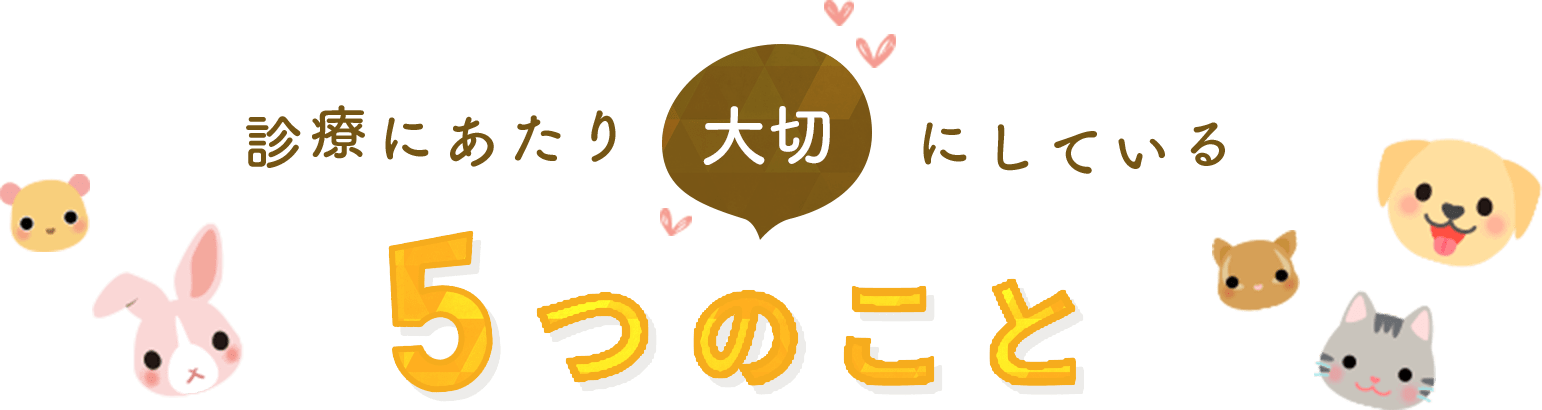 診療にあたり大切にしている5つのこと